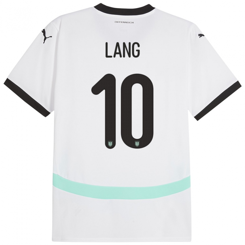 Damen Österreich Christoph Lang #10 Weiß Auswärtstrikot Trikot 24-26 T-Shirt Österreich