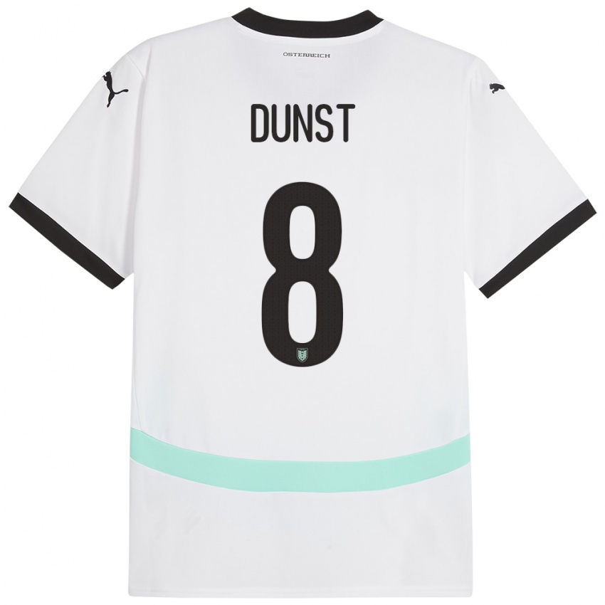 Damen Österreich Barbara Dunst #8 Weiß Auswärtstrikot Trikot 24-26 T-Shirt Österreich