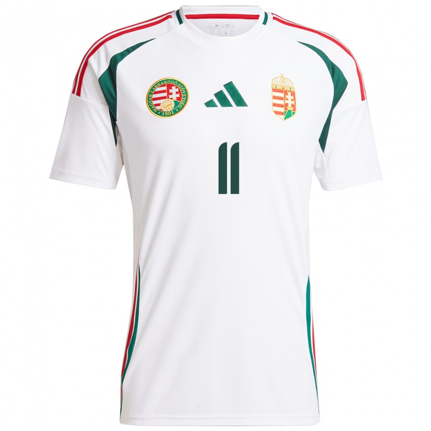 Damen Ungarn Milos Kerkez #11 Weiß Auswärtstrikot Trikot 24-26 T-Shirt Österreich