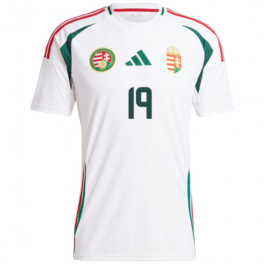 Damen Ungarn Barnabás Varga #19 Weiß Auswärtstrikot Trikot 24-26 T-Shirt Österreich