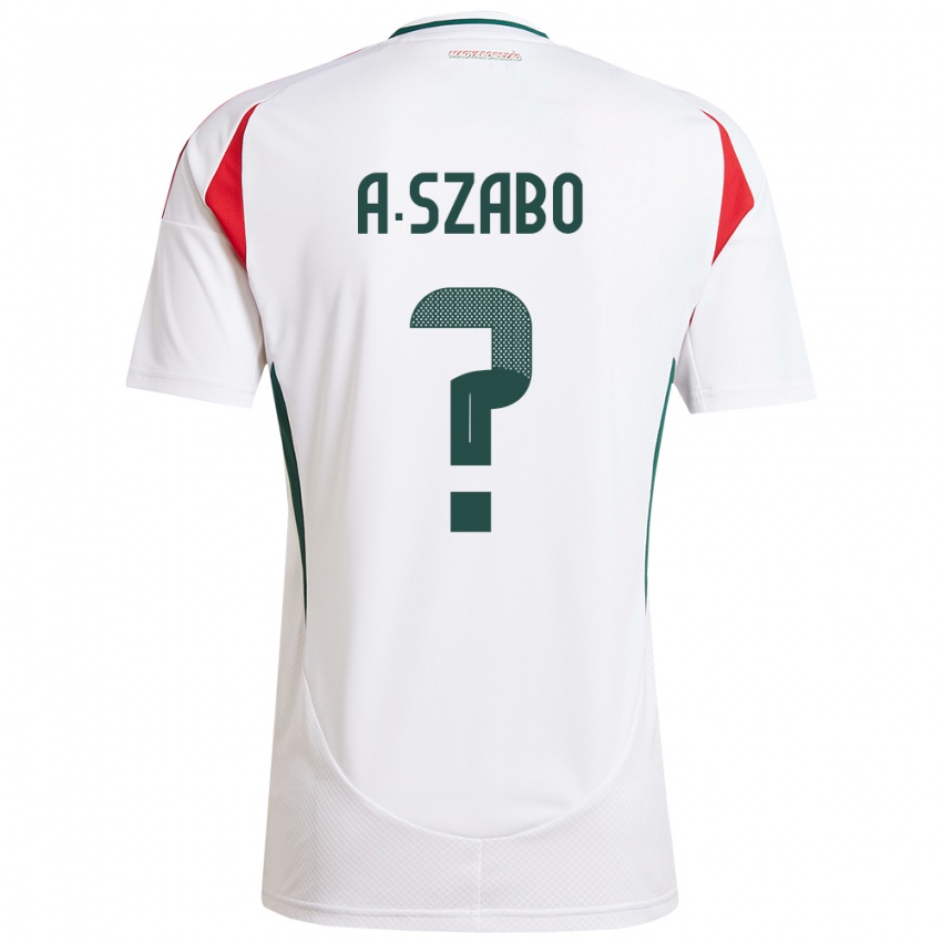 Damen Ungarn Alex Szabó #0 Weiß Auswärtstrikot Trikot 24-26 T-Shirt Österreich