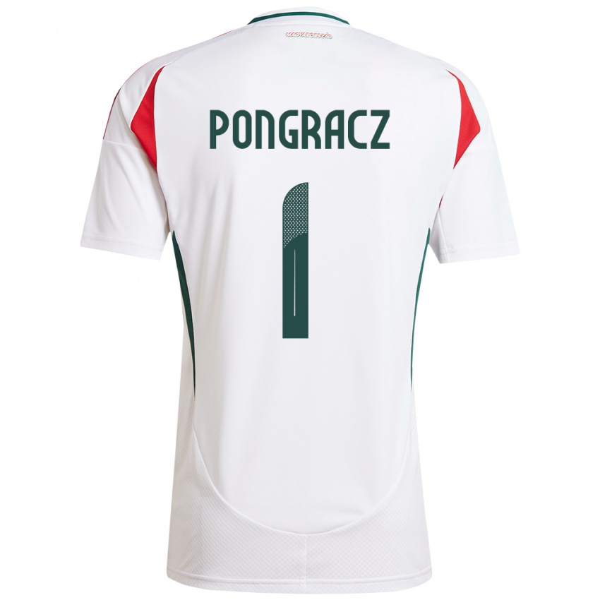 Damen Ungarn Agness Pongracz #1 Weiß Auswärtstrikot Trikot 24-26 T-Shirt Österreich