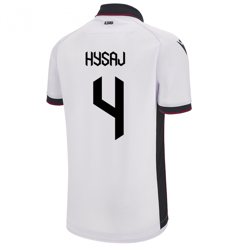 Damen Albanien Elseid Hysaj #4 Weiß Auswärtstrikot Trikot 24-26 T-Shirt Österreich