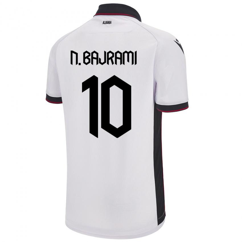 Damen Albanien Nedim Bajrami #10 Weiß Auswärtstrikot Trikot 24-26 T-Shirt Österreich