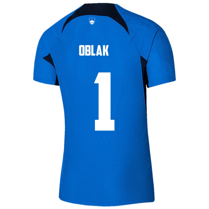 Damen Slowenien Jan Oblak #1 Blau Auswärtstrikot Trikot 24-26 T-Shirt Österreich