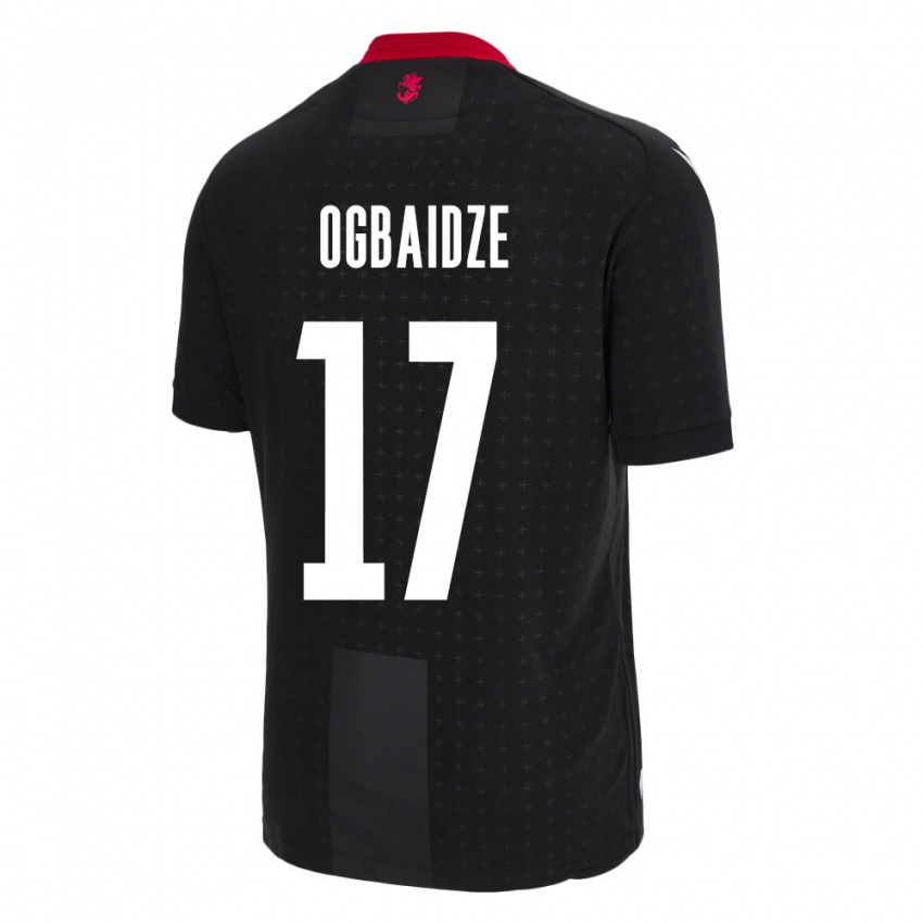 Damen Georgien Shalva Ogbaidze #17 Schwarz Auswärtstrikot Trikot 24-26 T-Shirt Österreich