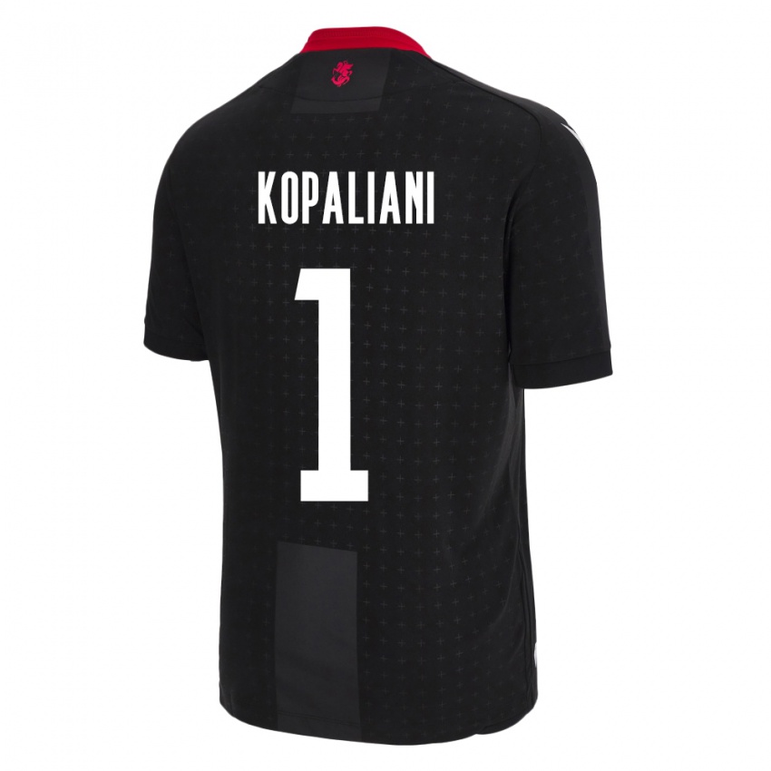 Damen Georgien Soso Kopaliani #1 Schwarz Auswärtstrikot Trikot 24-26 T-Shirt Österreich