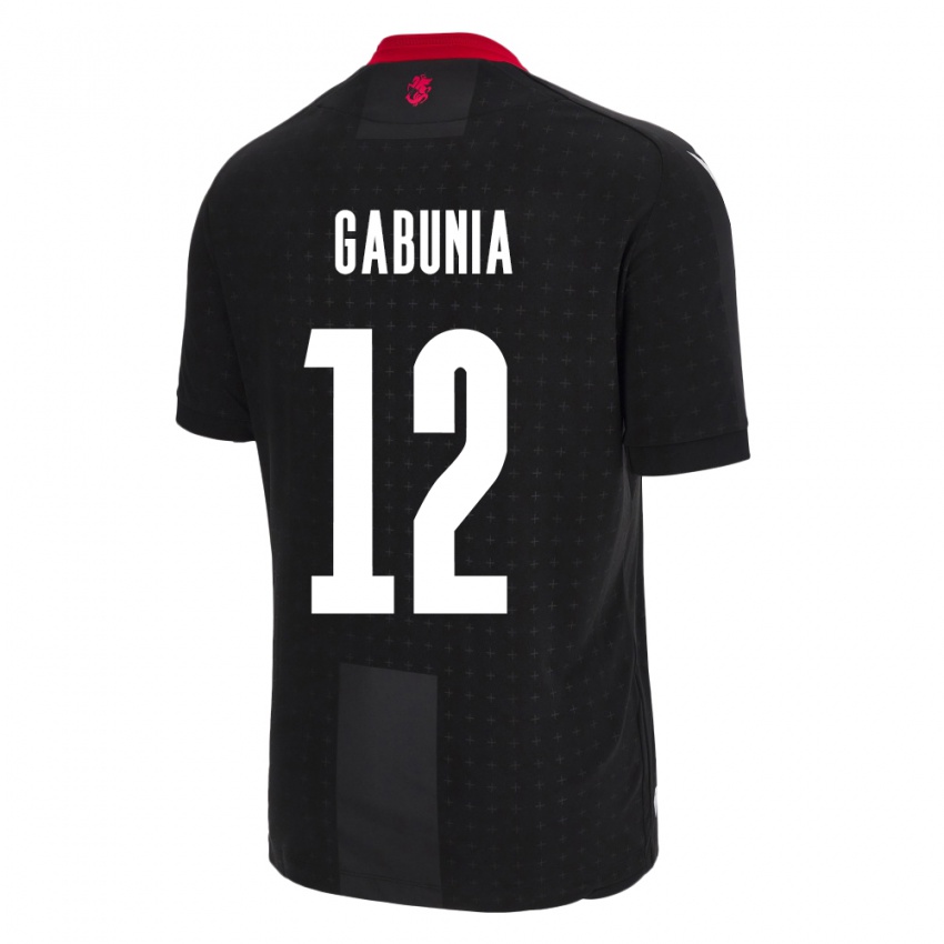 Damen Georgien Tatia Gabunia #12 Schwarz Auswärtstrikot Trikot 24-26 T-Shirt Österreich