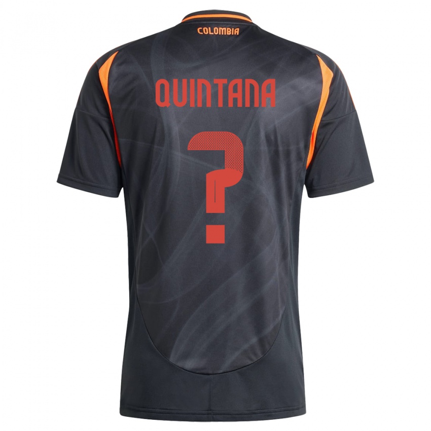 Damen Kolumbien Juan Quintana #0 Schwarz Auswärtstrikot Trikot 24-26 T-Shirt Österreich