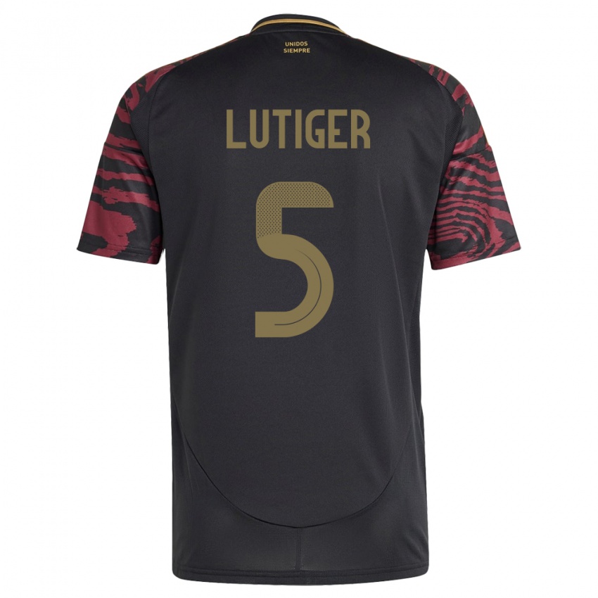 Damen Peru Rafael Lutiger #5 Schwarz Auswärtstrikot Trikot 24-26 T-Shirt Österreich