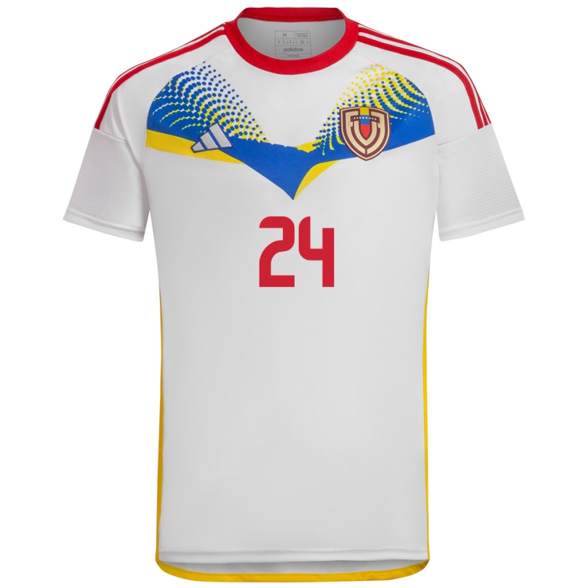 Damen Venezuela Kervin Andrade #24 Weiß Auswärtstrikot Trikot 24-26 T-Shirt Österreich