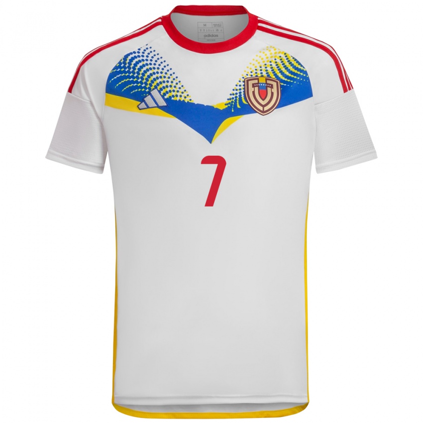 Damen Venezuela Jefferson Savarino #7 Weiß Auswärtstrikot Trikot 24-26 T-Shirt Österreich