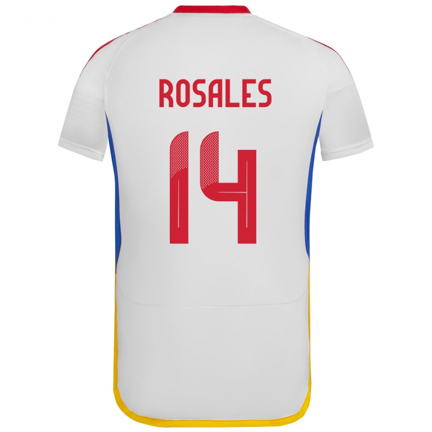 Damen Venezuela Roberto Rosales #14 Weiß Auswärtstrikot Trikot 24-26 T-Shirt Österreich