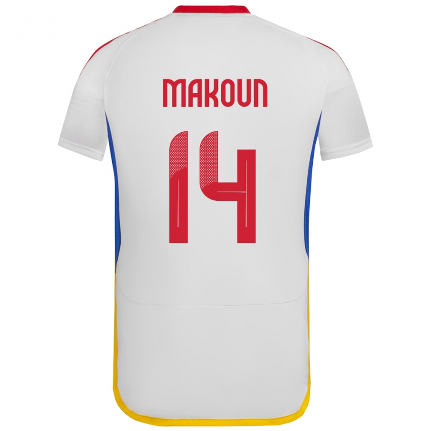 Damen Venezuela Christian Makoun #14 Weiß Auswärtstrikot Trikot 24-26 T-Shirt Österreich