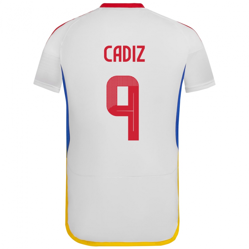 Damen Venezuela Jhonder Cádiz #9 Weiß Auswärtstrikot Trikot 24-26 T-Shirt Österreich