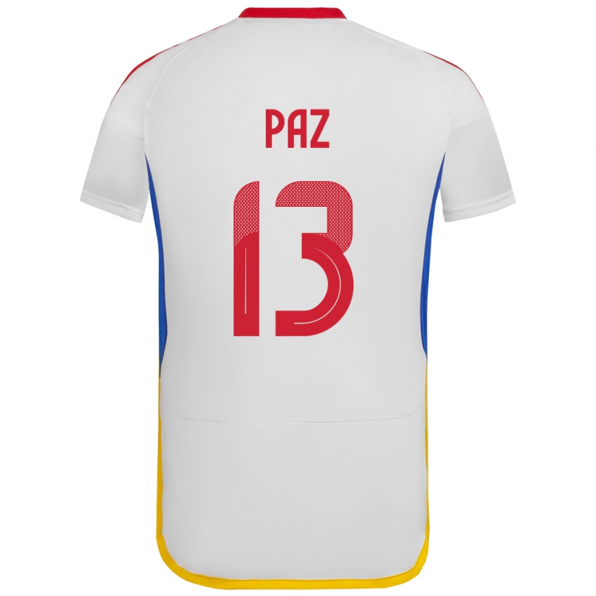 Damen Venezuela Jesús Paz #13 Weiß Auswärtstrikot Trikot 24-26 T-Shirt Österreich