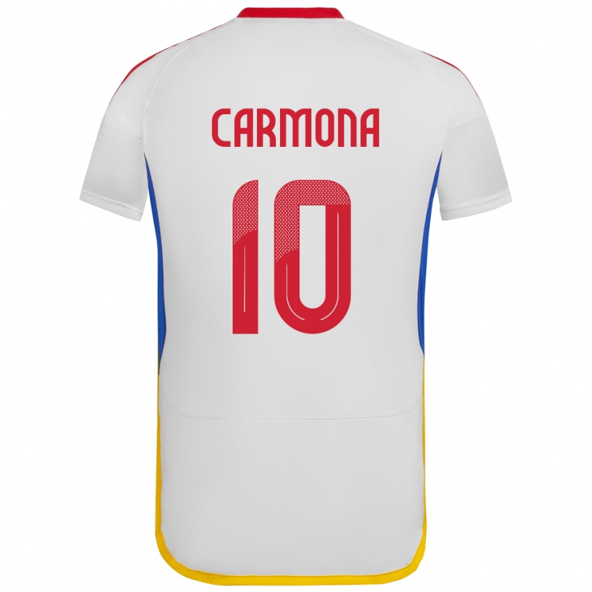 Damen Venezuela Wikelman Carmona #10 Weiß Auswärtstrikot Trikot 24-26 T-Shirt Österreich