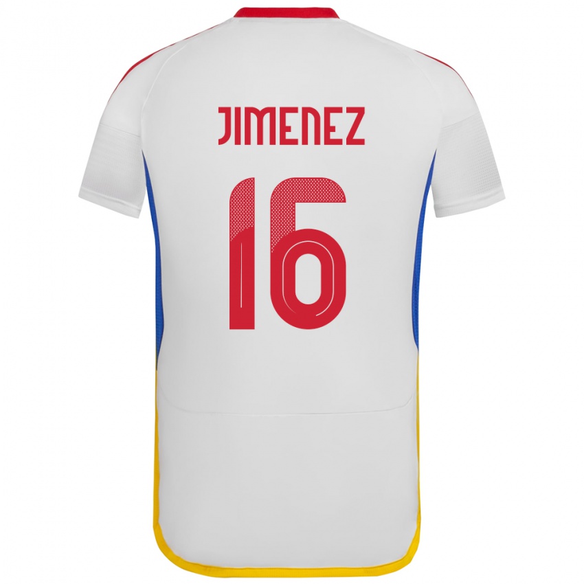 Damen Venezuela Néstor Jiménez #16 Weiß Auswärtstrikot Trikot 24-26 T-Shirt Österreich