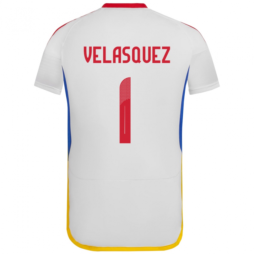 Damen Venezuela Yessica Velásquez #1 Weiß Auswärtstrikot Trikot 24-26 T-Shirt Österreich
