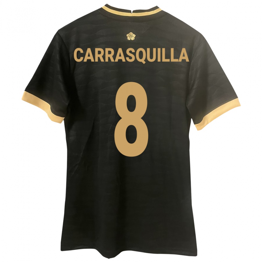 Damen Panama Adalberto Carrasquilla #8 Schwarz Auswärtstrikot Trikot 24-26 T-Shirt Österreich