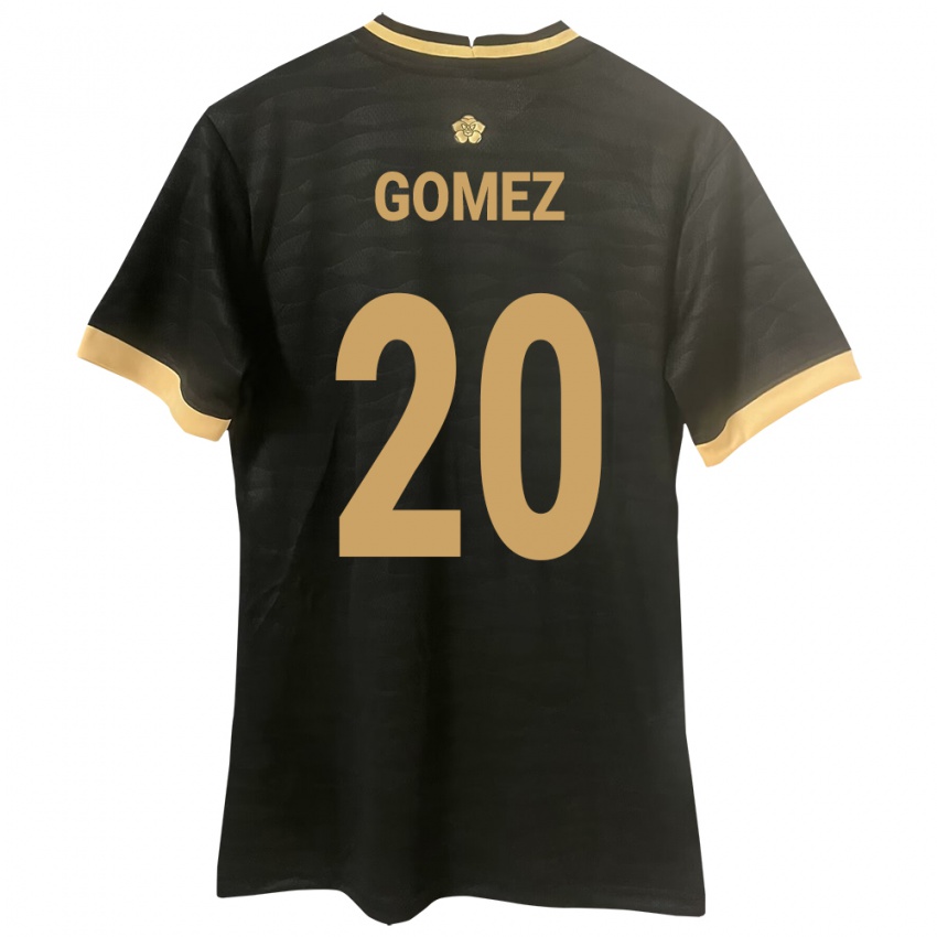 Damen Panama Ernesto Gómez #20 Schwarz Auswärtstrikot Trikot 24-26 T-Shirt Österreich