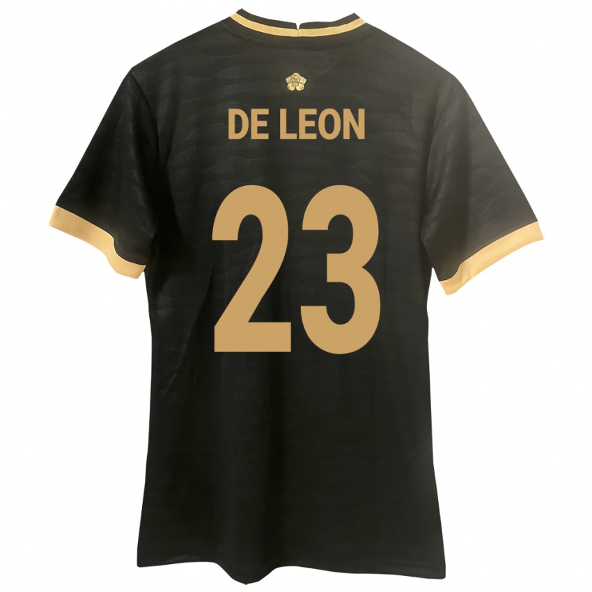 Damen Panama Yerenis De León #23 Schwarz Auswärtstrikot Trikot 24-26 T-Shirt Österreich