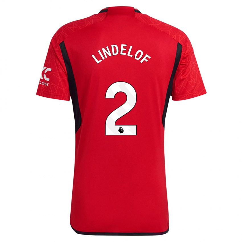 Kinder Victor Lindelof #2 Rot Heimtrikot Trikot 2023/24 T-Shirt Österreich