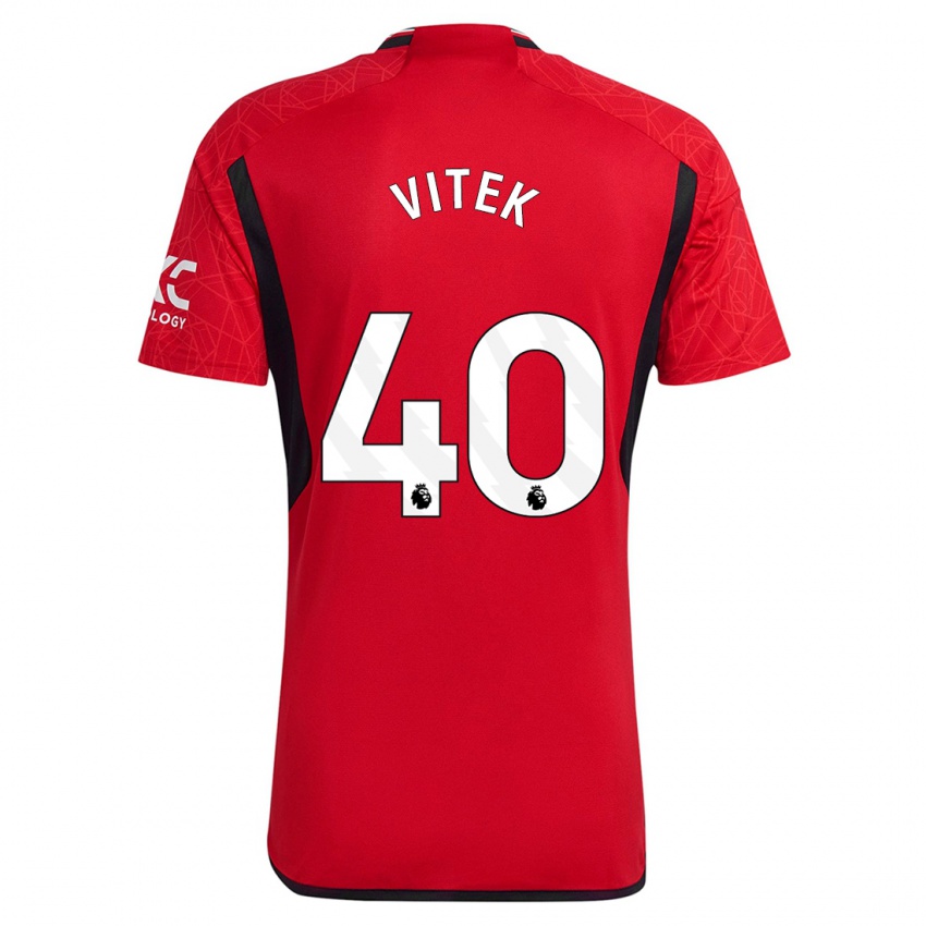 Kinder Radek Vitek #40 Rot Heimtrikot Trikot 2023/24 T-Shirt Österreich