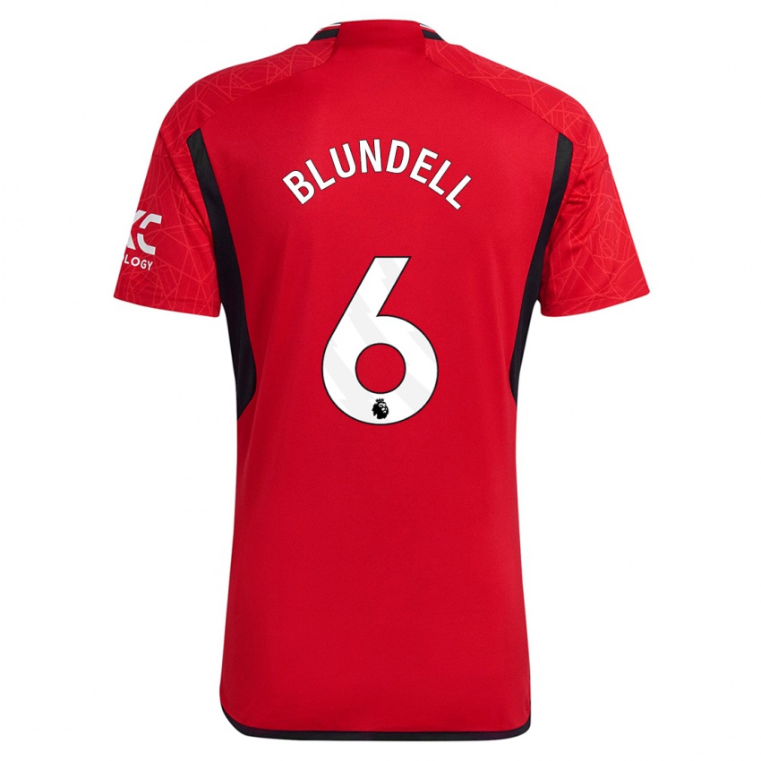 Kinder Hannah Blundell #6 Rot Heimtrikot Trikot 2023/24 T-Shirt Österreich