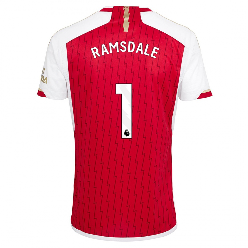 Kinder Aaron Ramsdale #1 Rot Heimtrikot Trikot 2023/24 T-Shirt Österreich