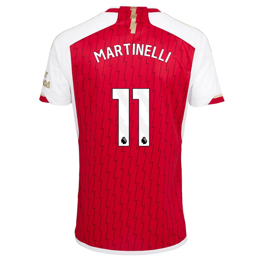 Kinder Gabriel Martinelli #11 Rot Heimtrikot Trikot 2023/24 T-Shirt Österreich