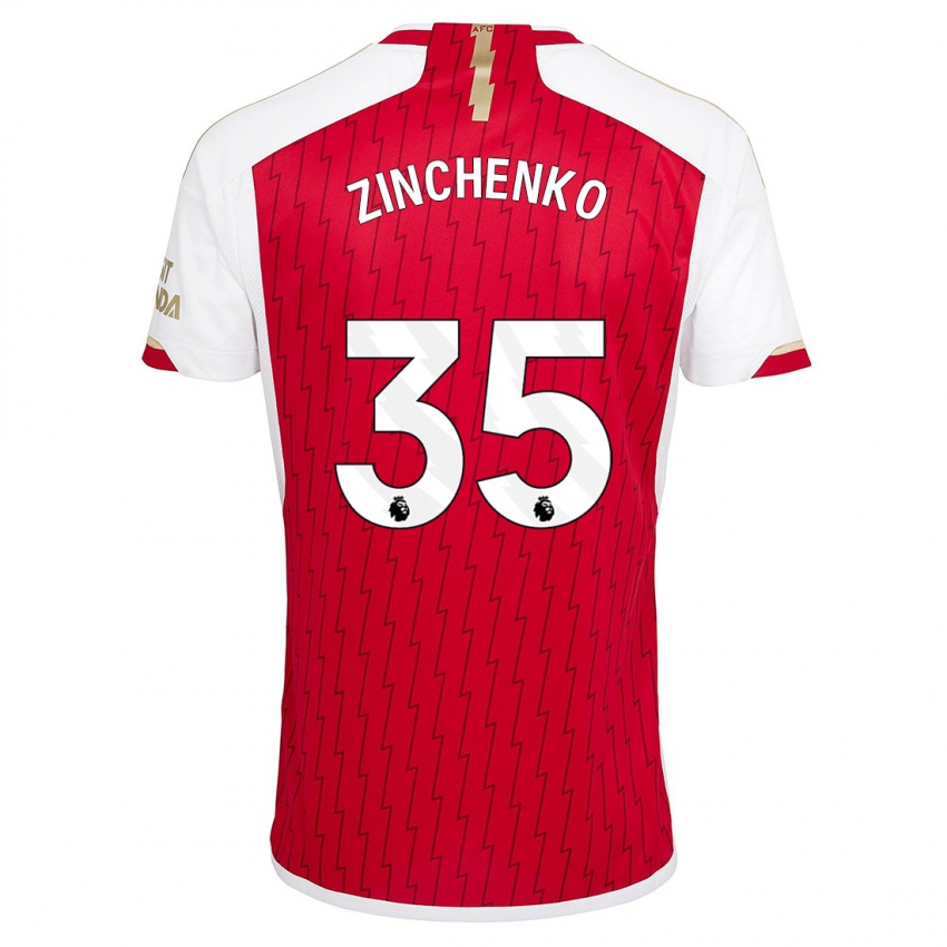 Kinder Oleksandr Zinchenko #35 Rot Heimtrikot Trikot 2023/24 T-Shirt Österreich