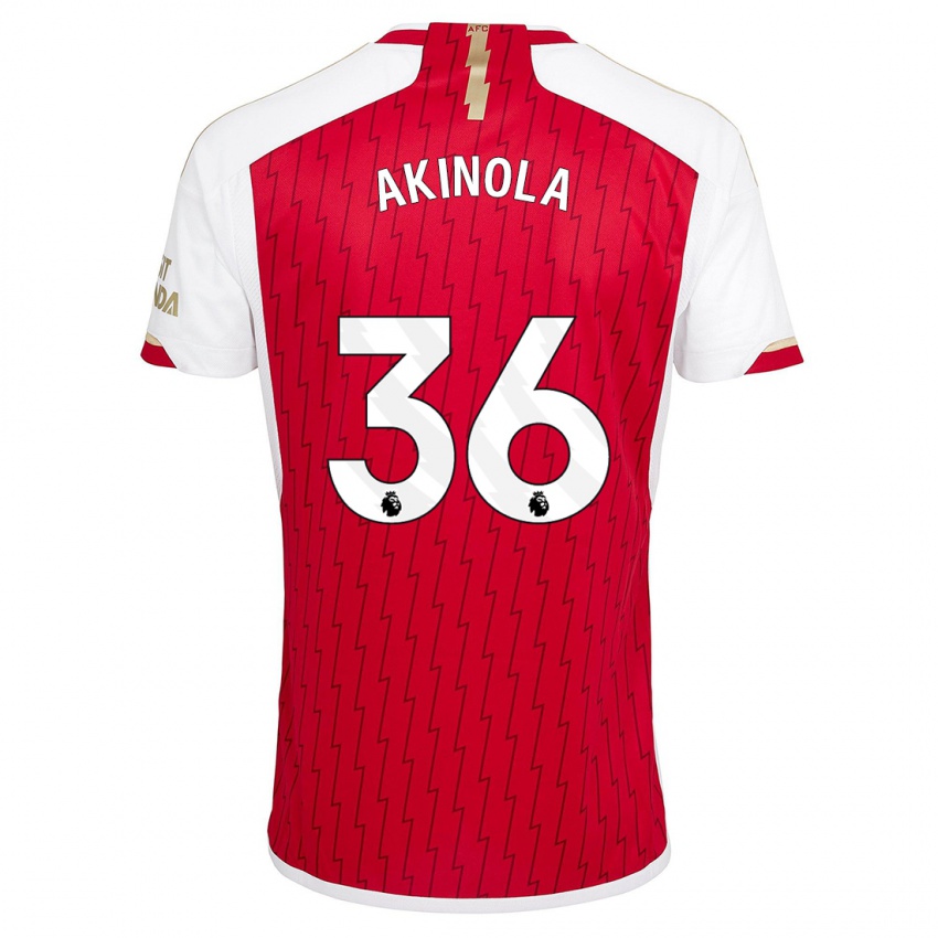 Kinder Tim Akinola #36 Rot Heimtrikot Trikot 2023/24 T-Shirt Österreich