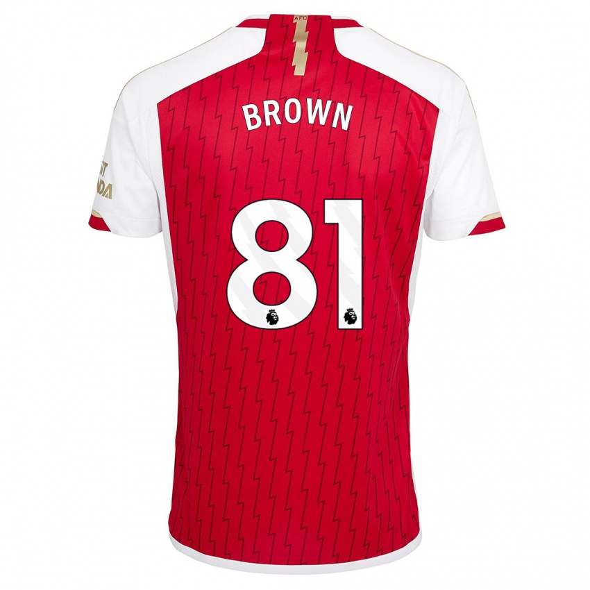 Kinder Luis Brown #81 Rot Heimtrikot Trikot 2023/24 T-Shirt Österreich