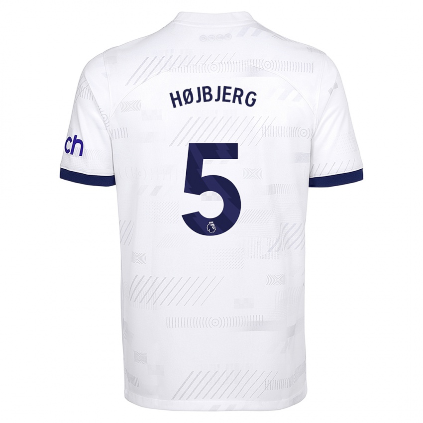 Kinder Pierre Emile Hojbjerg #5 Weiß Heimtrikot Trikot 2023/24 T-Shirt Österreich