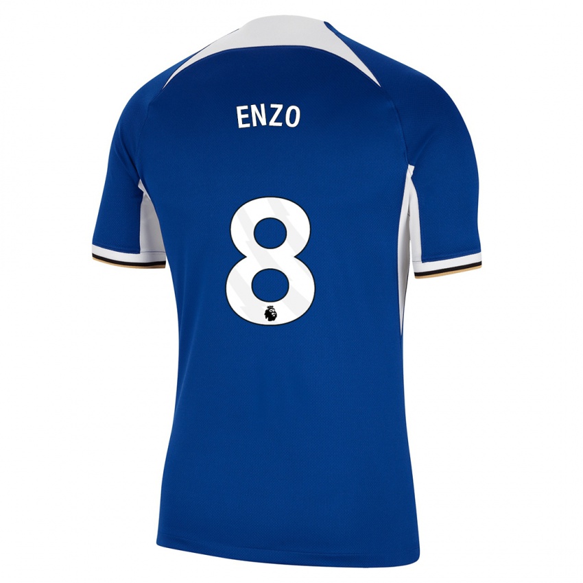 Kinder Enzo Fernández #8 Blau Heimtrikot Trikot 2023/24 T-Shirt Österreich