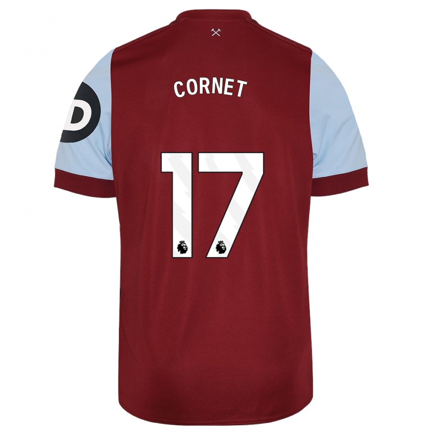 Kinder Maxwel Cornet #17 Kastanienbraun Heimtrikot Trikot 2023/24 T-Shirt Österreich