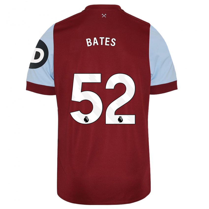 Kinder Billy Bates #52 Kastanienbraun Heimtrikot Trikot 2023/24 T-Shirt Österreich