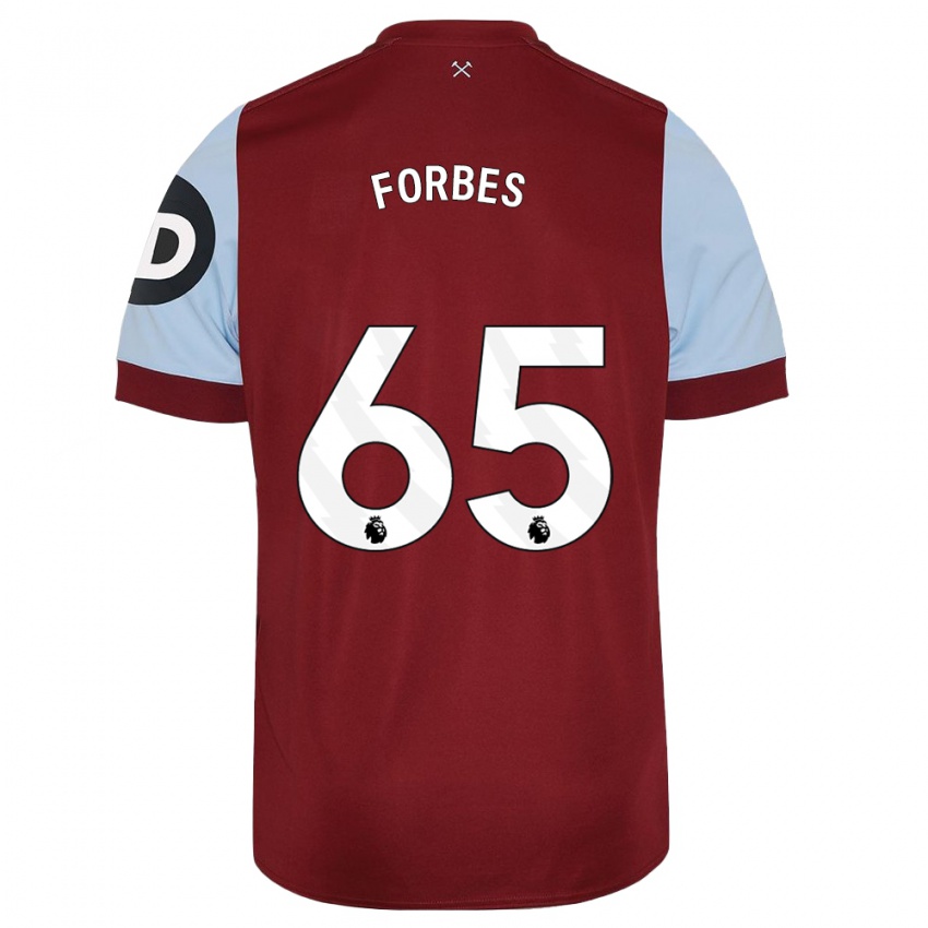 Kinder Michael Forbes #65 Kastanienbraun Heimtrikot Trikot 2023/24 T-Shirt Österreich