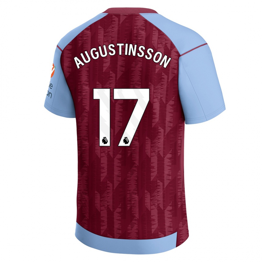 Kinder Ludwig Augustinsson #17 Weinrotblau Heimtrikot Trikot 2023/24 T-Shirt Österreich