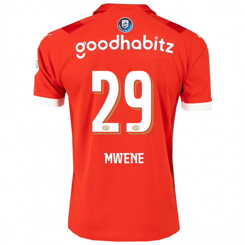 Kinder Phillipp Mwene #29 Rot Heimtrikot Trikot 2023/24 T-Shirt Österreich