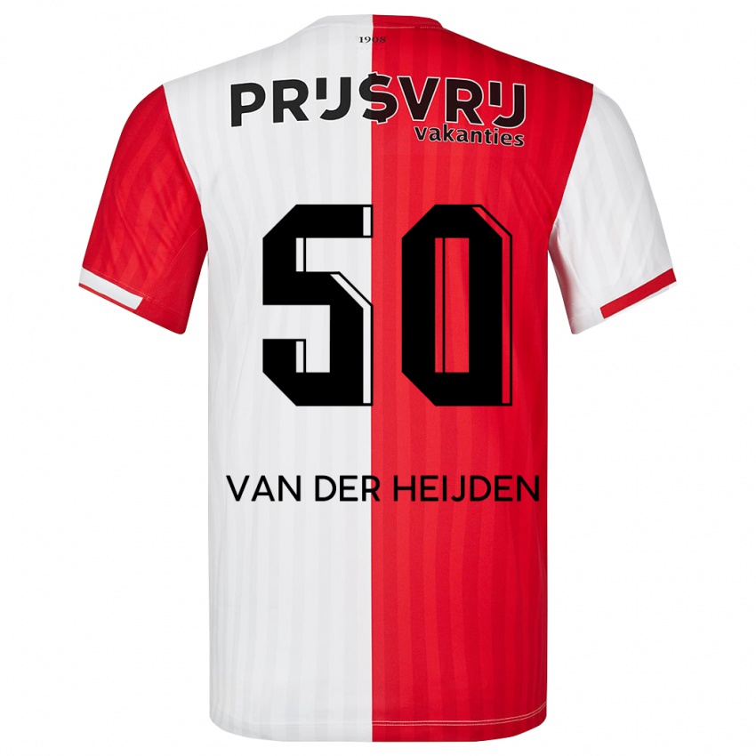 Kinder Delano Van Der Heijden #50 Rot-Weiss Heimtrikot Trikot 2023/24 T-Shirt Österreich