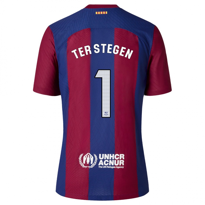 Kinder Marc-Andre Ter Stegen #1 Rot Blau Heimtrikot Trikot 2023/24 T-Shirt Österreich