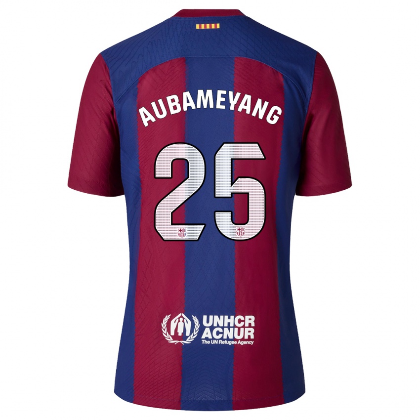 Kinder Pierre Emerick Aubameyang #25 Rot Blau Heimtrikot Trikot 2023/24 T-Shirt Österreich