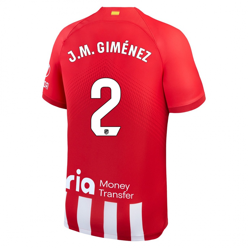 Kinder Jose Maria Gimenez #2 Rot-Weiss Heimtrikot Trikot 2023/24 T-Shirt Österreich