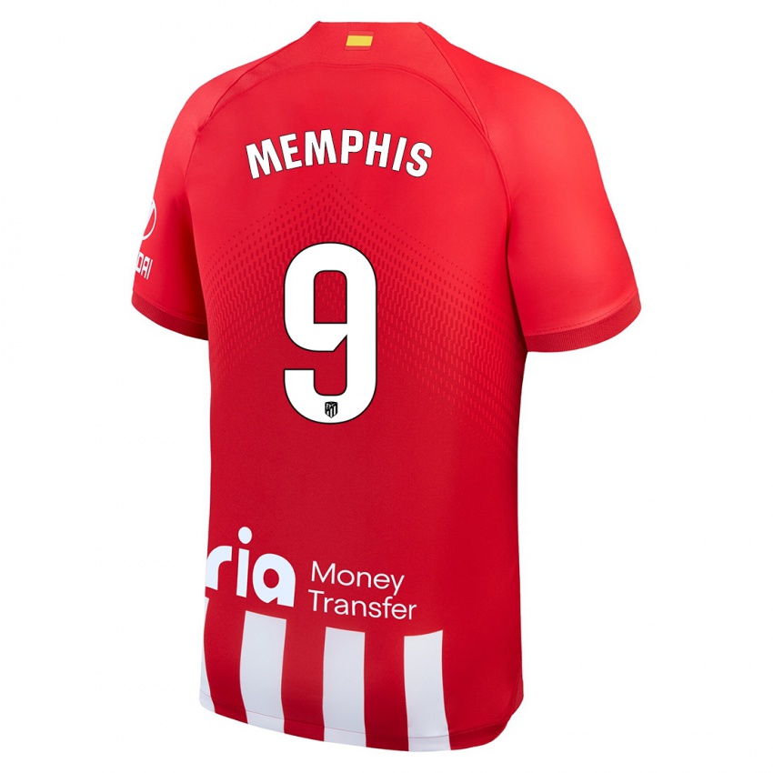 Kinder Memphis Depay #9 Rot-Weiss Heimtrikot Trikot 2023/24 T-Shirt Österreich