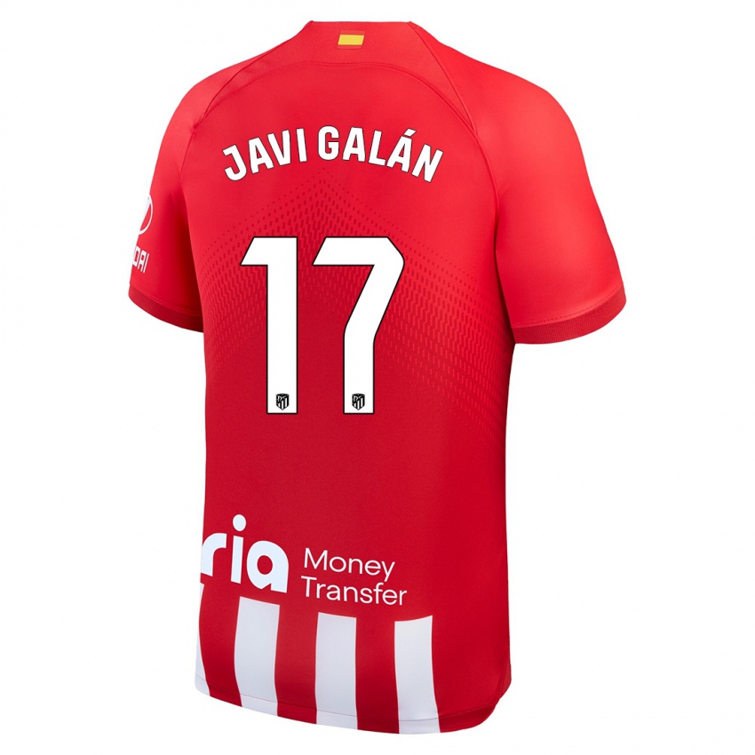 Kinder Javi Galán #17 Rot-Weiss Heimtrikot Trikot 2023/24 T-Shirt Österreich