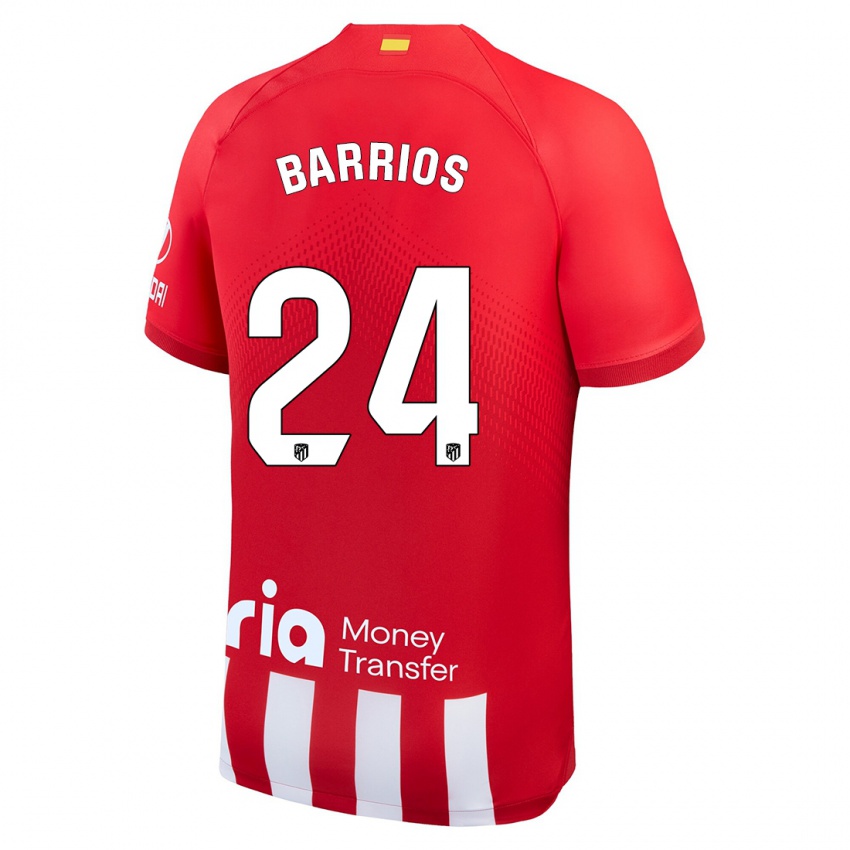 Kinder Pablo Barrios #24 Rot-Weiss Heimtrikot Trikot 2023/24 T-Shirt Österreich