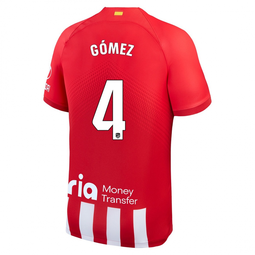 Kinder Mariano Gómez #4 Rot-Weiss Heimtrikot Trikot 2023/24 T-Shirt Österreich