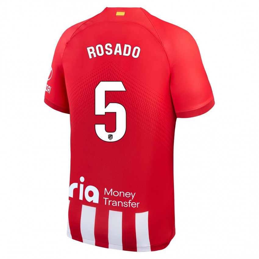 Kinder Diego Rosado #5 Rot-Weiss Heimtrikot Trikot 2023/24 T-Shirt Österreich